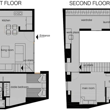 Lägenhet Design And Luminous Duplex In The Old Town